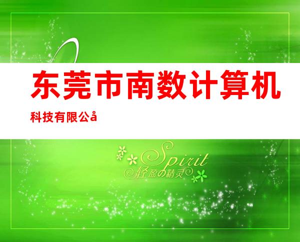 东莞市南数计算机科技有限公司