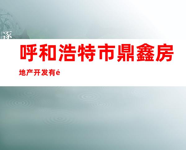 呼和浩特市鼎鑫房地产开发有限公司